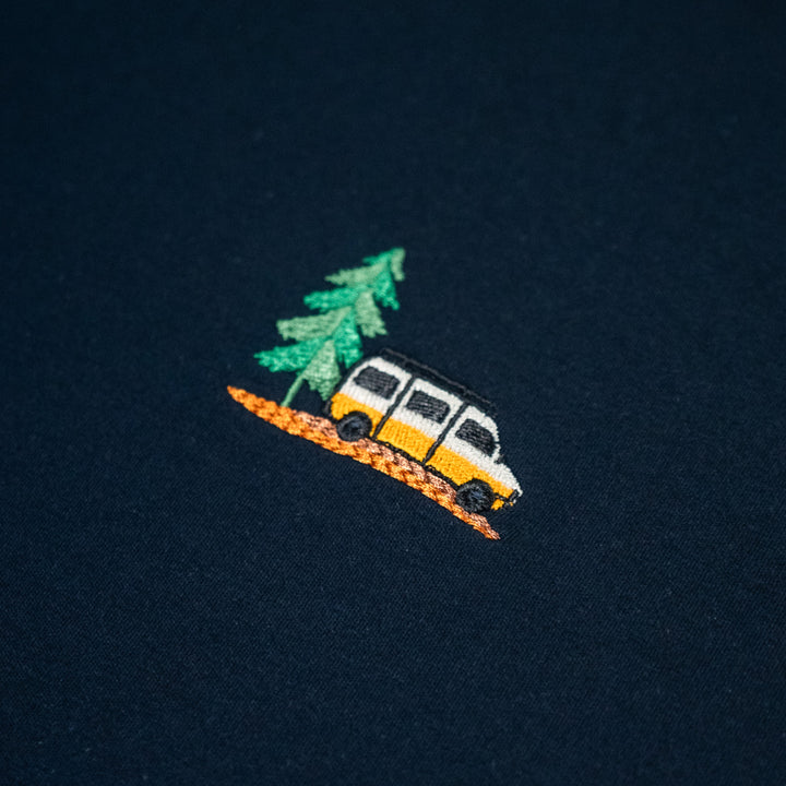 Vanlife & Pine Tshirt - Koyu Lacivert