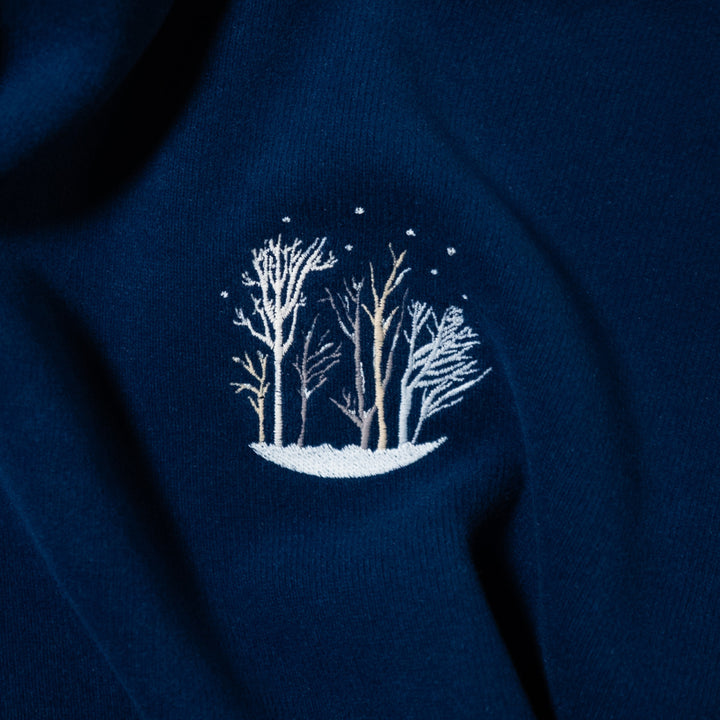 Winter Forest Sweatshirt - Gece Mavisi