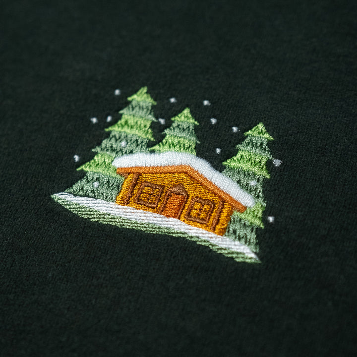 Snowy Cottage Sweatshirt - Haki