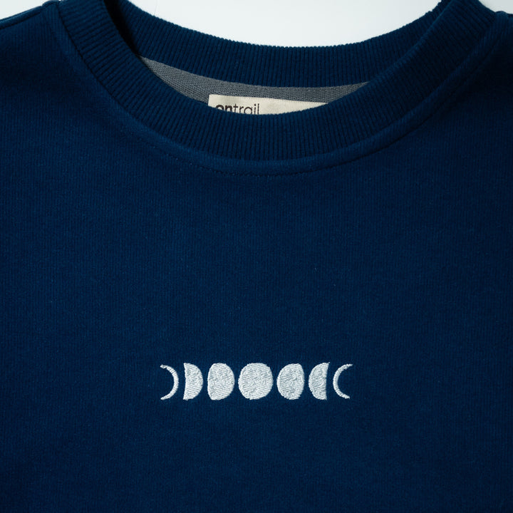 Moon Phases Sweatshirt - Gece Mavisi