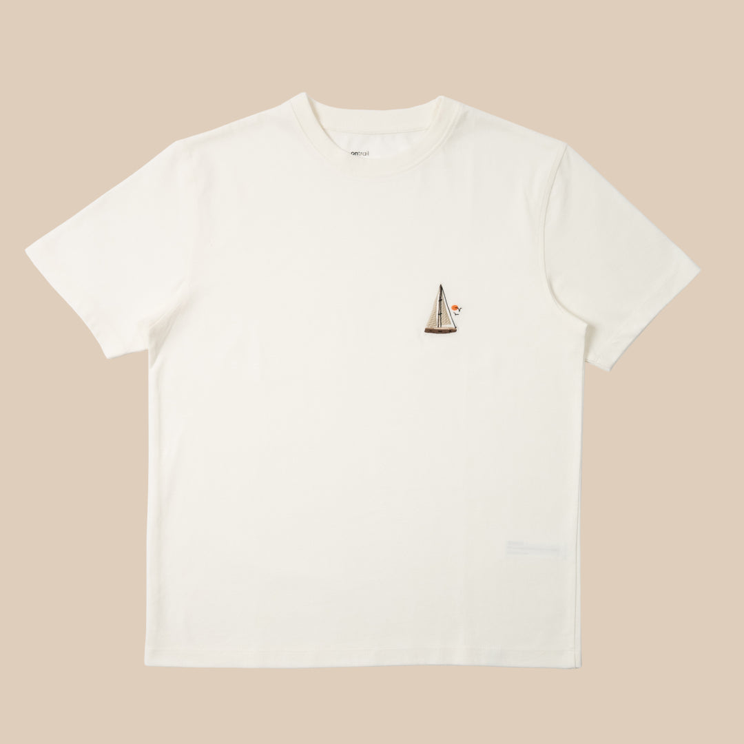 Boat Life Tshirt - Antik Beyaz