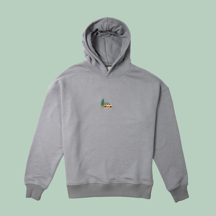 Van Life & Pine Hoodie - Gri