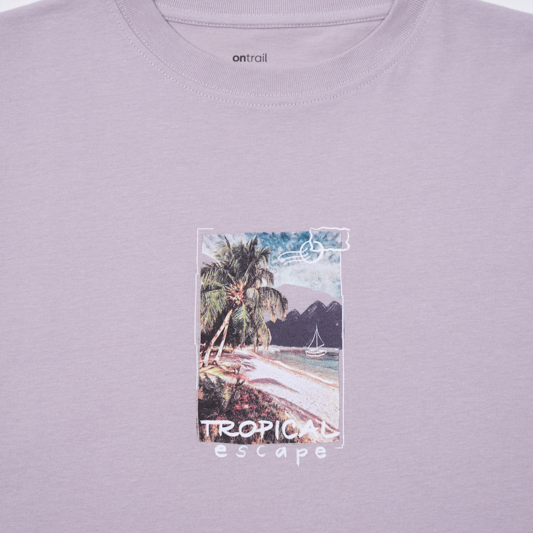 Tropical Escape Tshirt - Puslu Lila