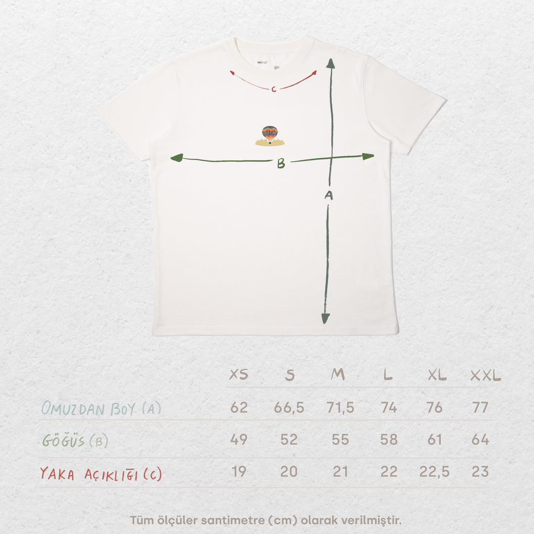 Kapadokya Tshirt - Antik Beyaz