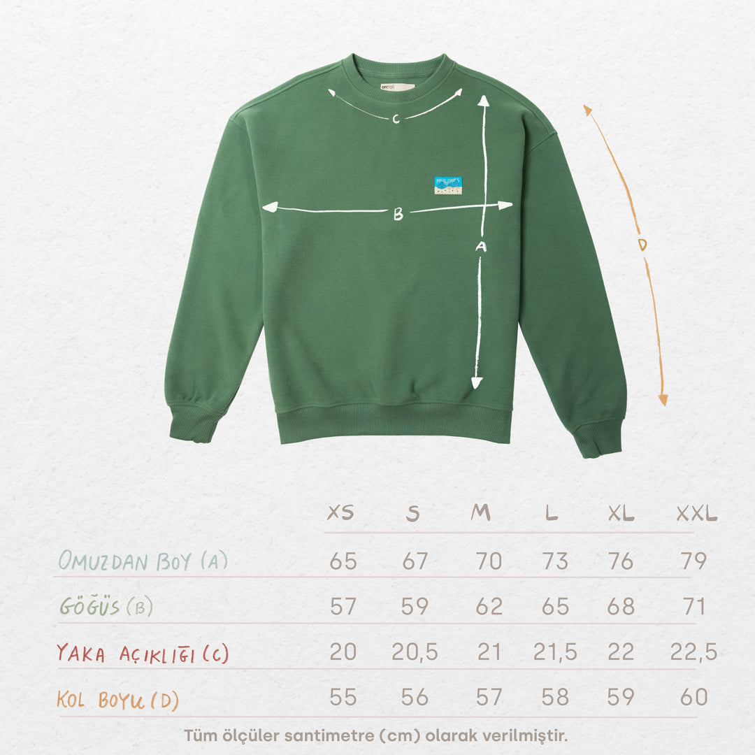 Mountains Sweatshirt - Orman Yeşili