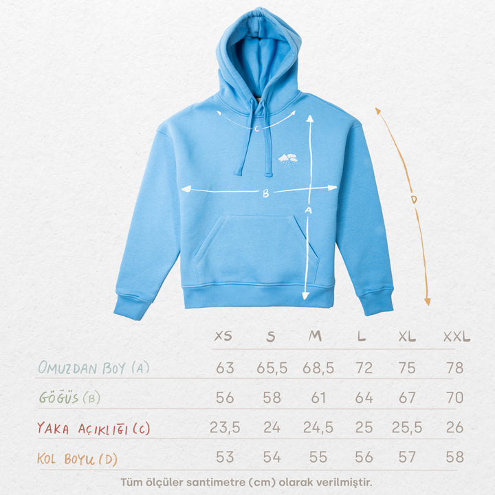 Rainy Days Hoodie - Gökyüzü Mavisi