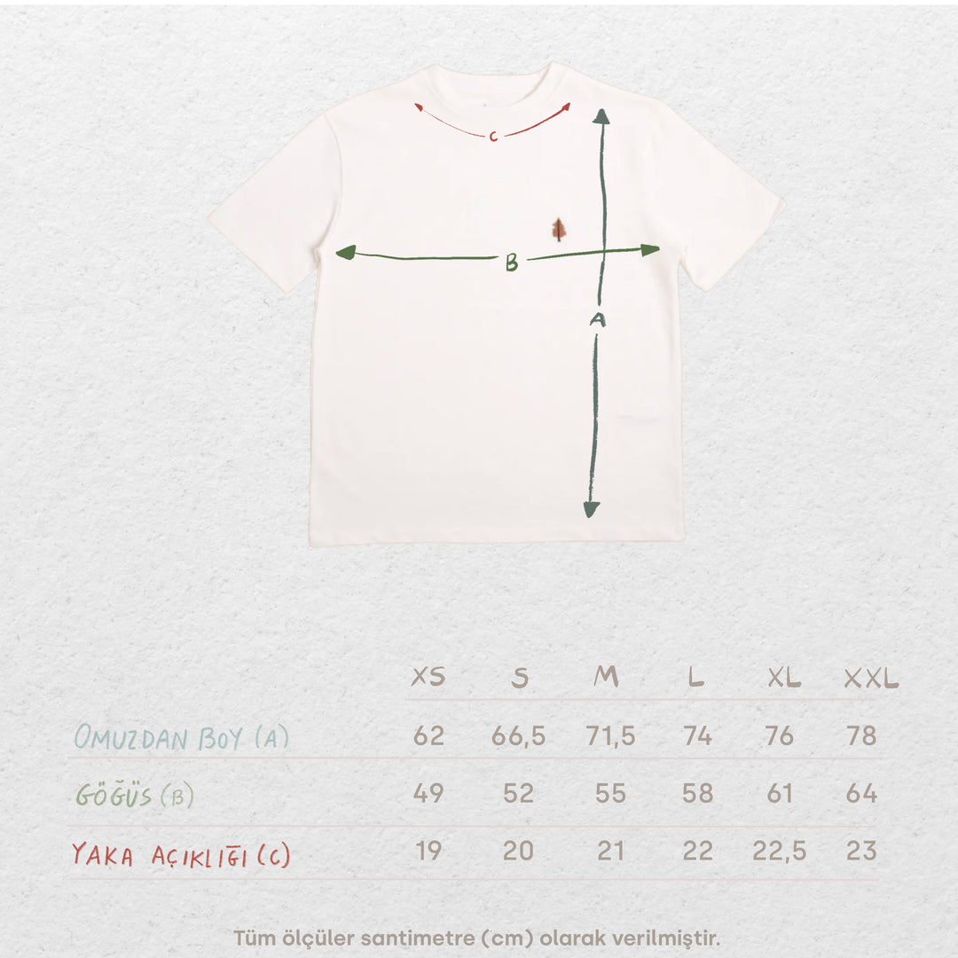 Mini Pine Tshirt - Antik Beyaz