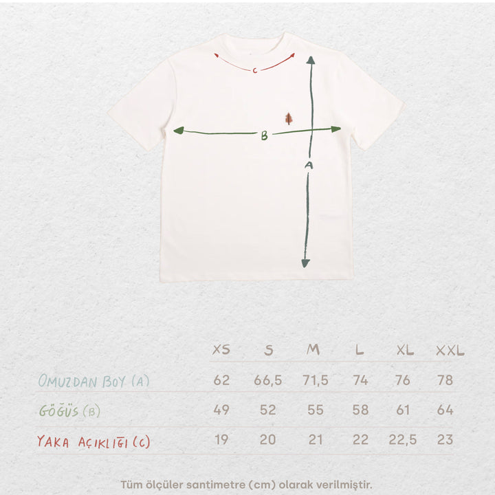 Mini Pine Tshirt - Antik Beyaz