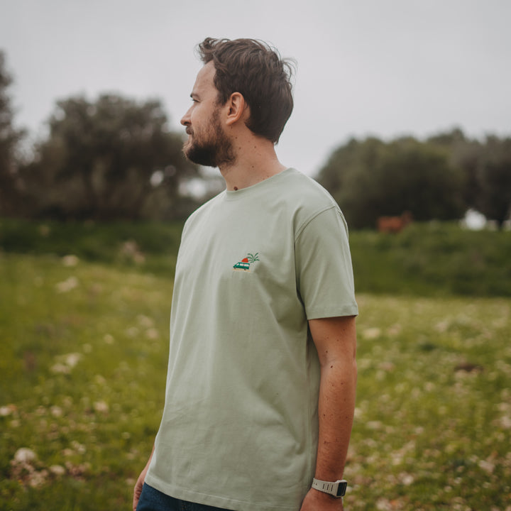 Vanlife & Sunset Tshirt - Adaçayı Yeşili