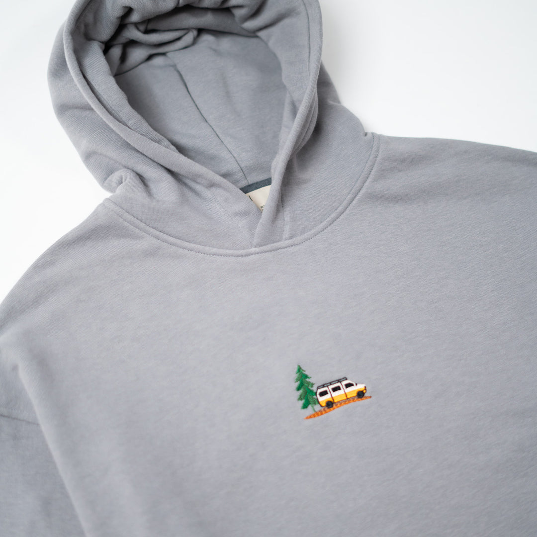 Van Life & Pine Hoodie - Gri