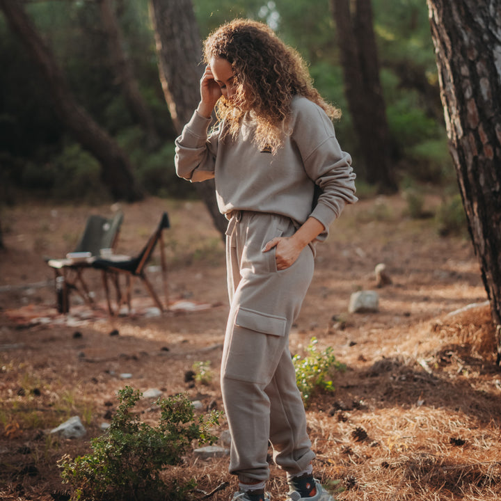 Kadın Travel Pants - Taş