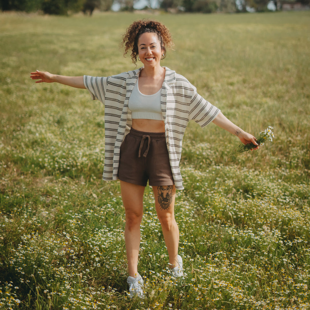 Terry Crop Top - Coconut