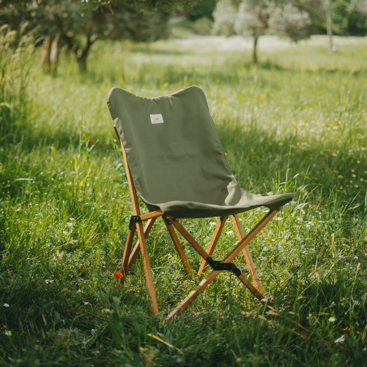 Ahşap Katlanır Sandalye - Haki