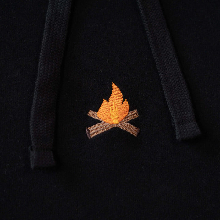 Camp Fire Hoodie - Siyah