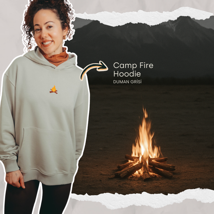 Camp Fire Hoodie - Duman Grisi