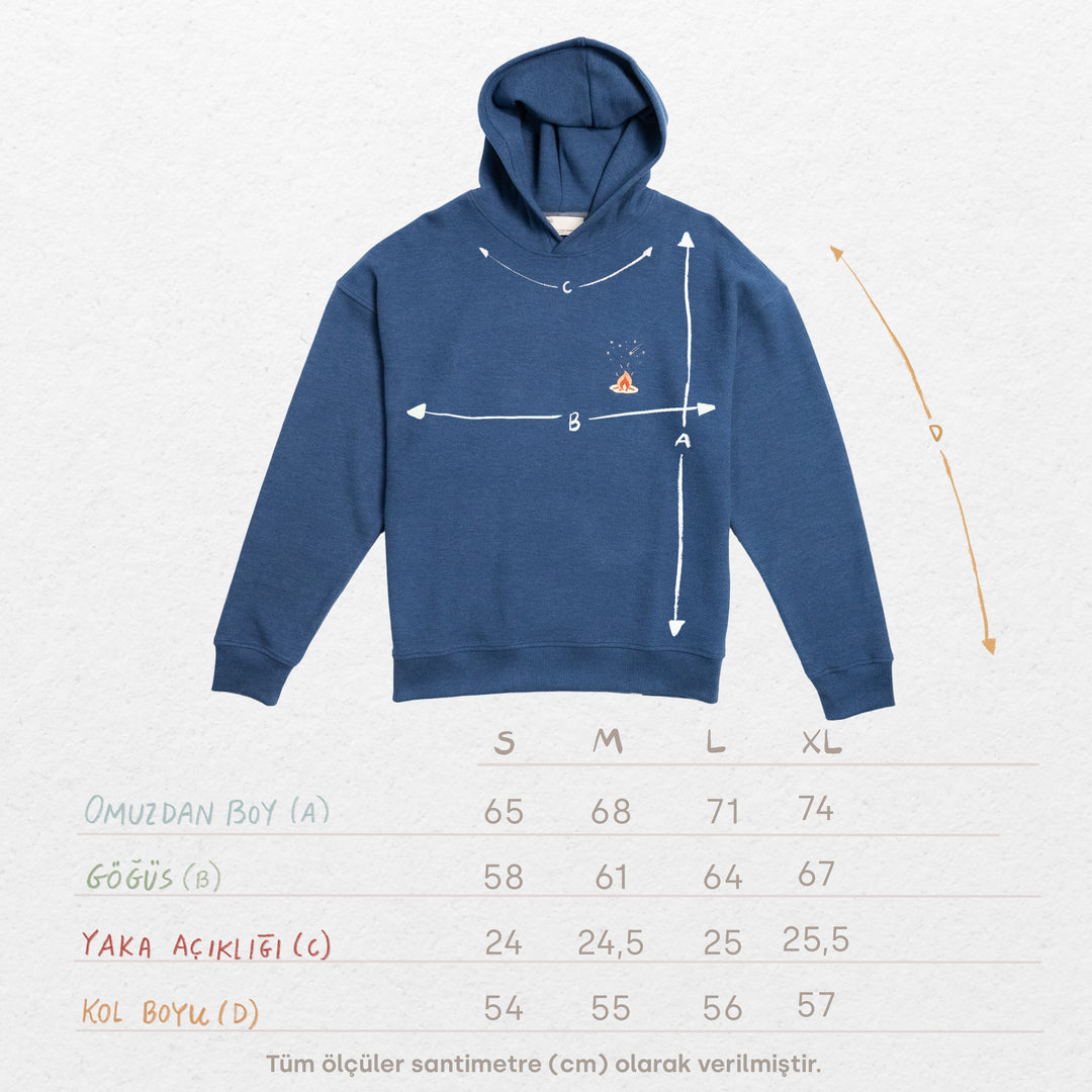 Shooting Stars Hoodie - İndigo Mavi