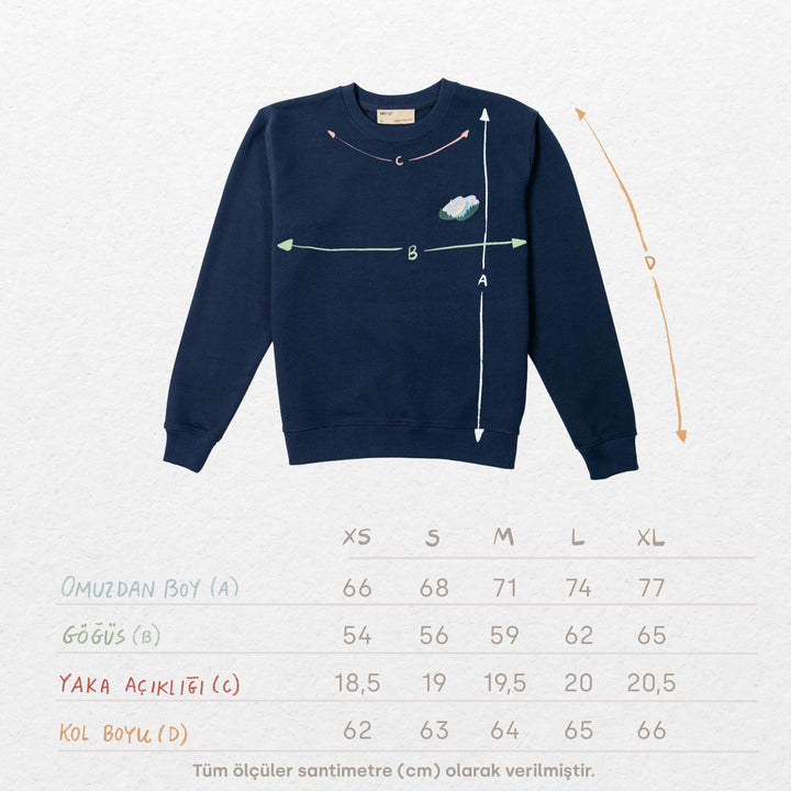 Starry Mountain Sweatshirt - Lacivert