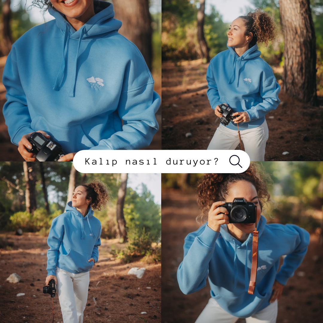 Uphill Hoodie - Gökyüzü Mavisi