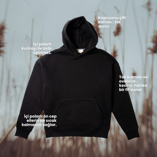 Premium Basic Hoodie - Siyah
