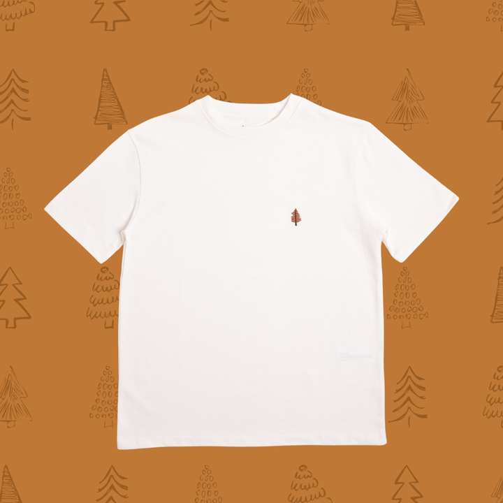 Mini Pine Tshirt - Antik Beyaz
