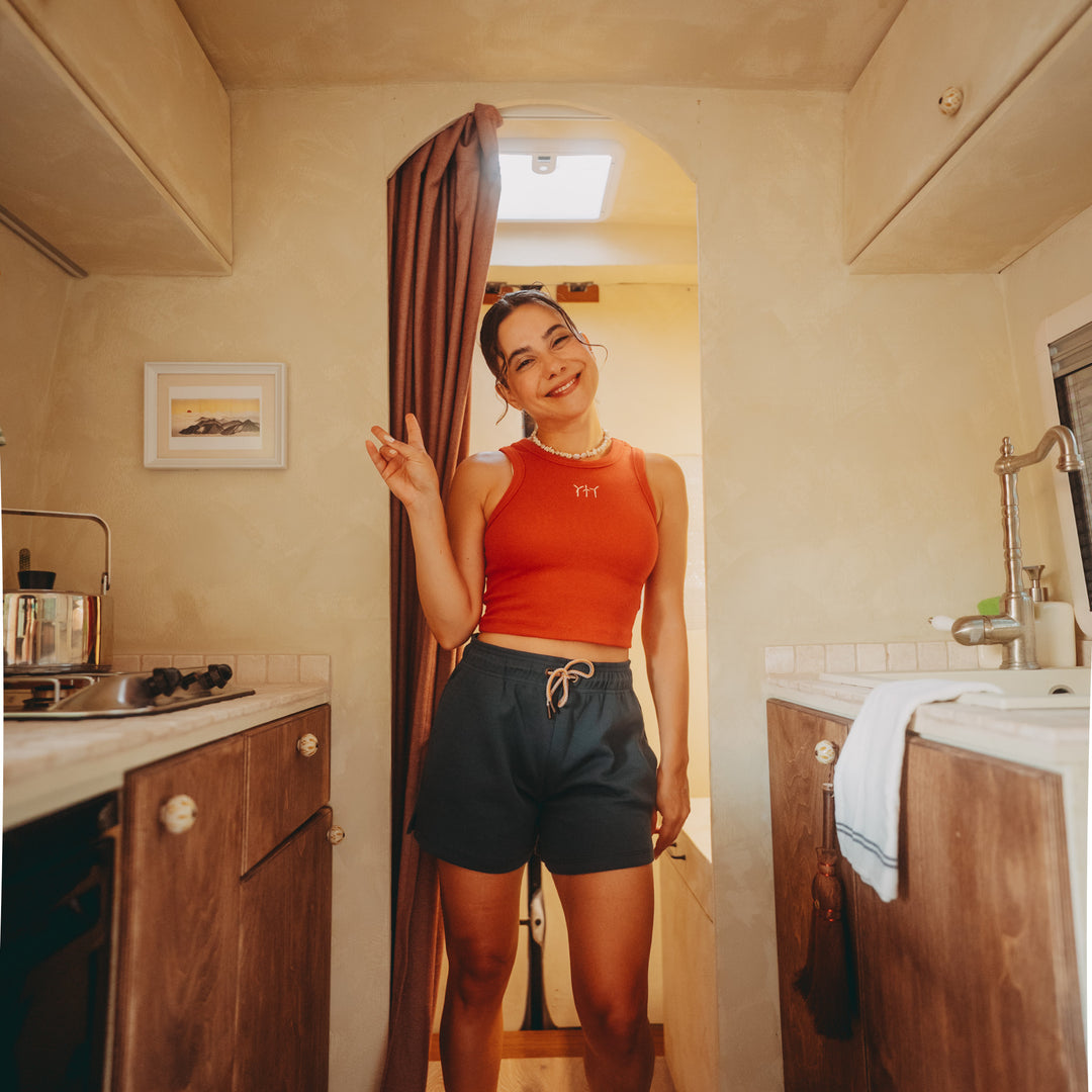 Windmills Crop Top - Nar Çiçeği