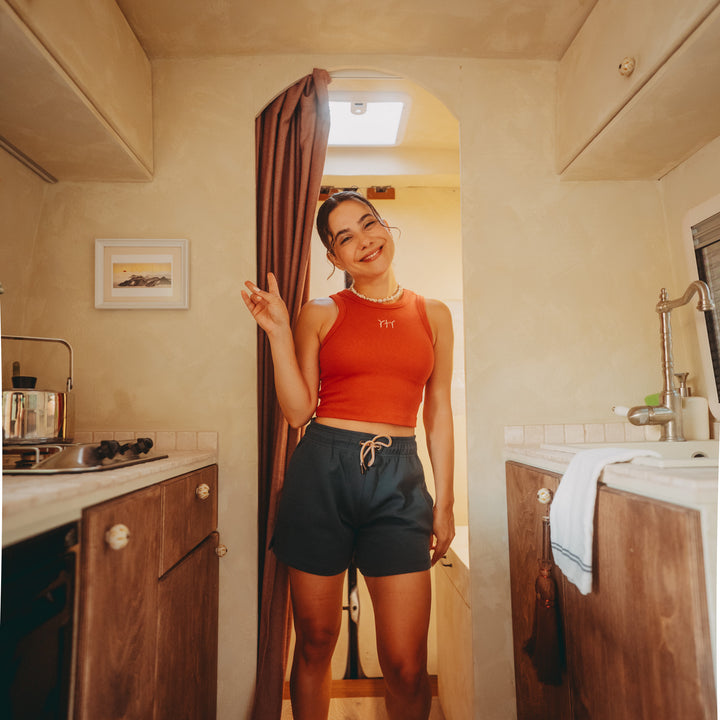 Windmills Crop Top - Nar Çiçeği