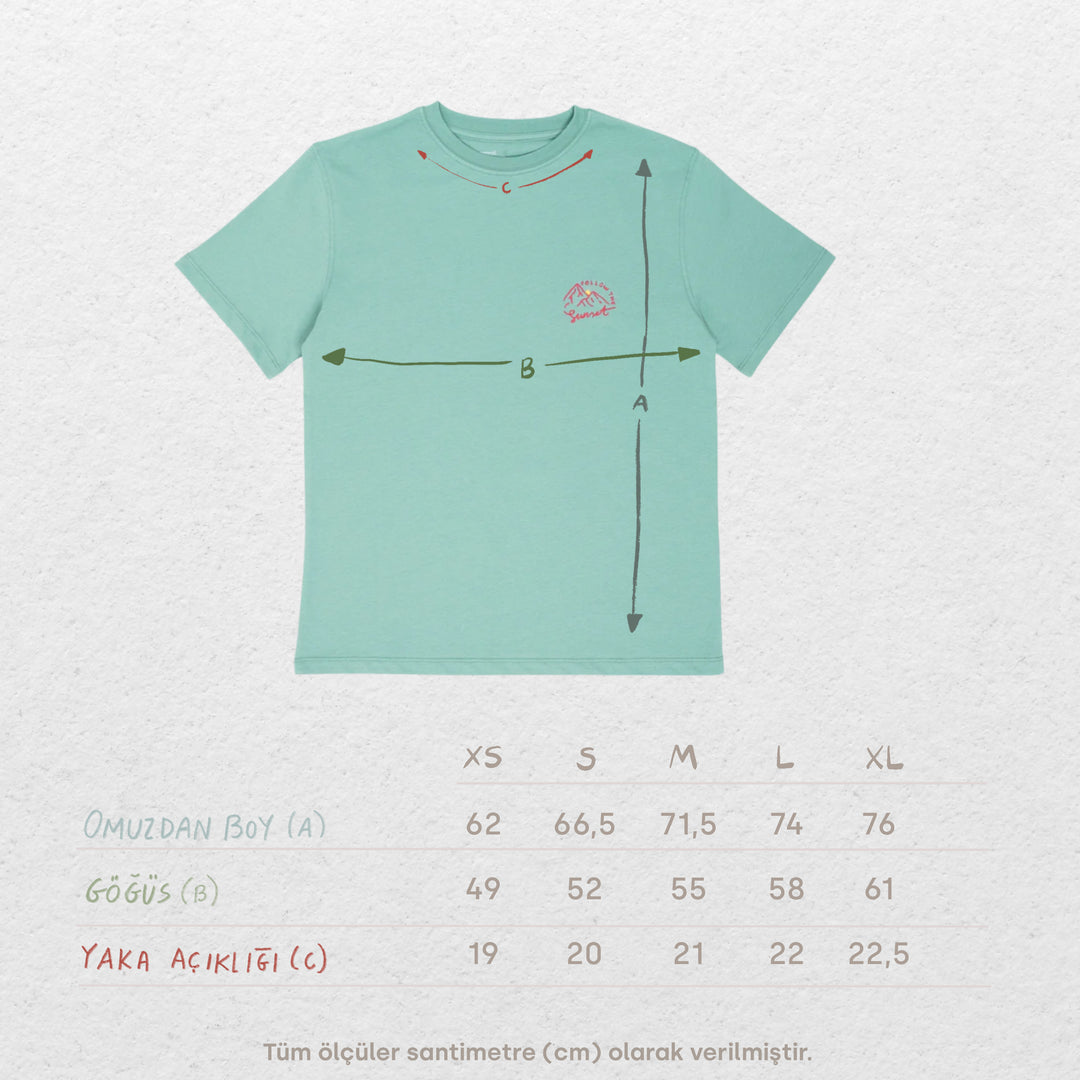 Follow The Sunset Tshirt - Su Yeşili