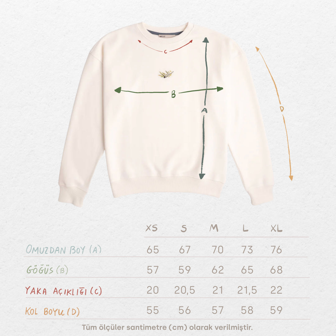 Ayvalık Sweatshirt - Antik Beyaz