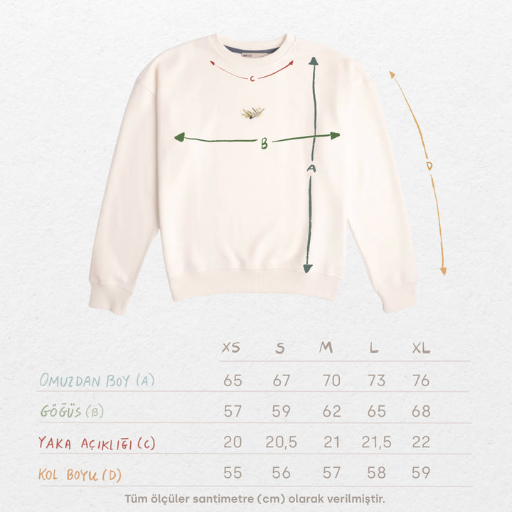 Ayvalık Sweatshirt - Antik Beyaz