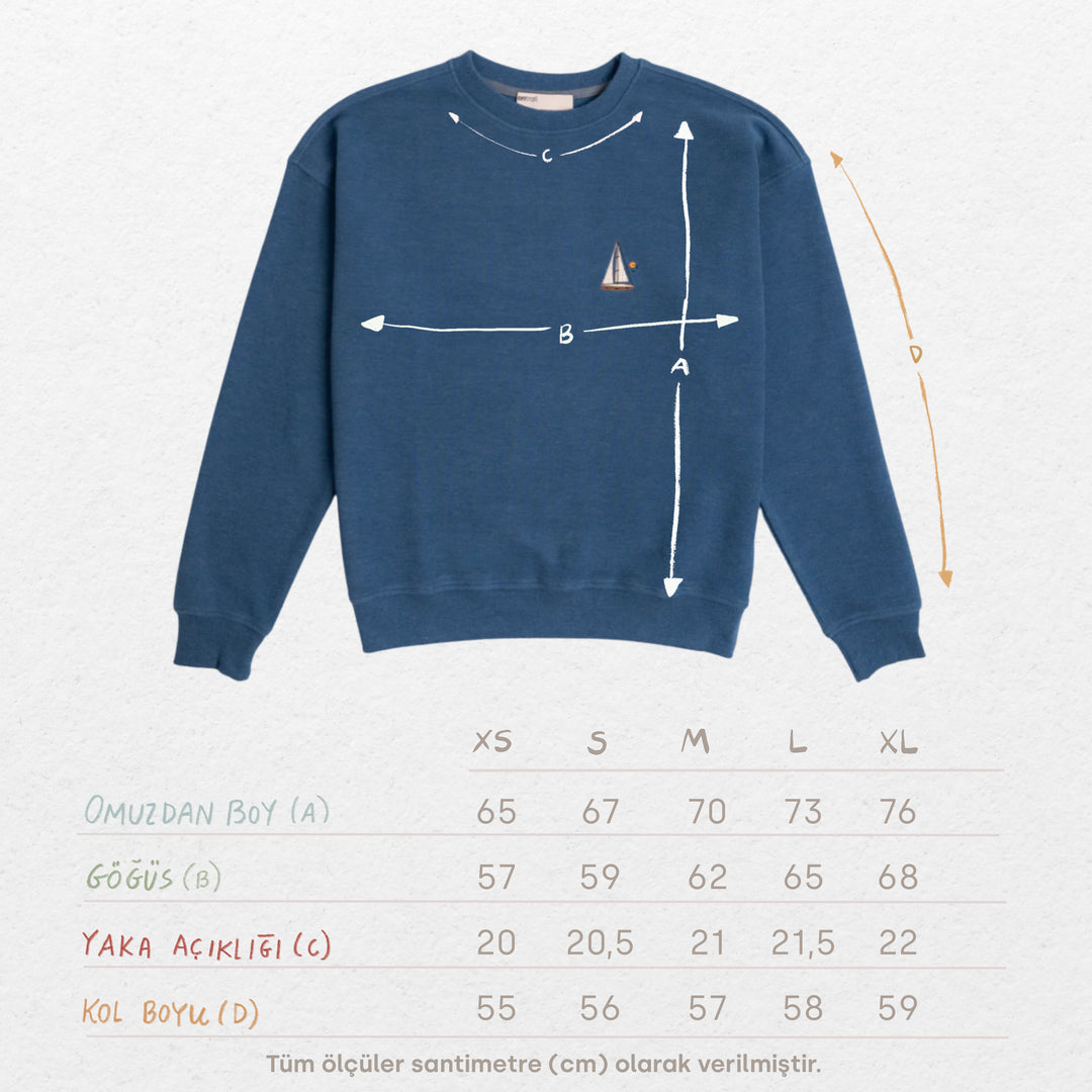 Boat Life Sweatshirt - Indigo Mavi