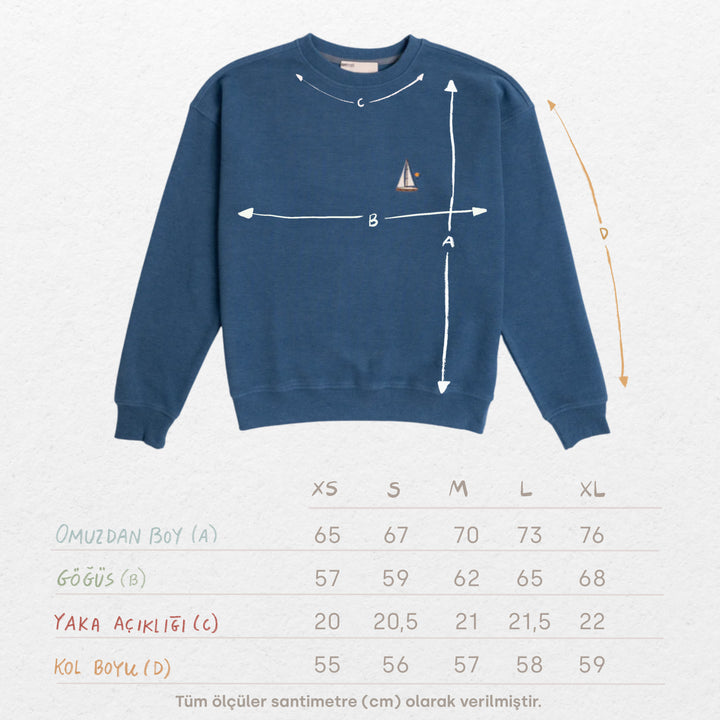 Boat Life Sweatshirt - Indigo Mavi