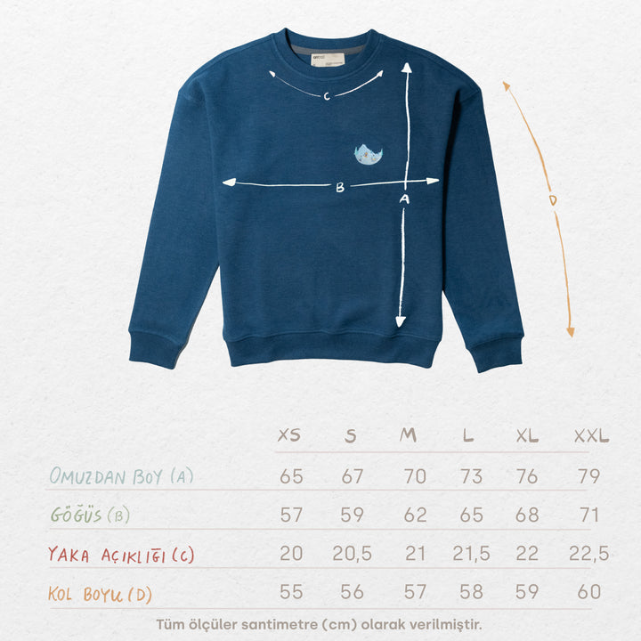 Slaloms Sweatshirt - İndigo Mavi