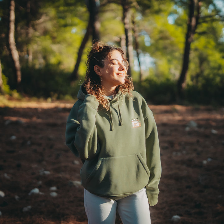 Fireplace Hoodie - Zeytin Yeşili