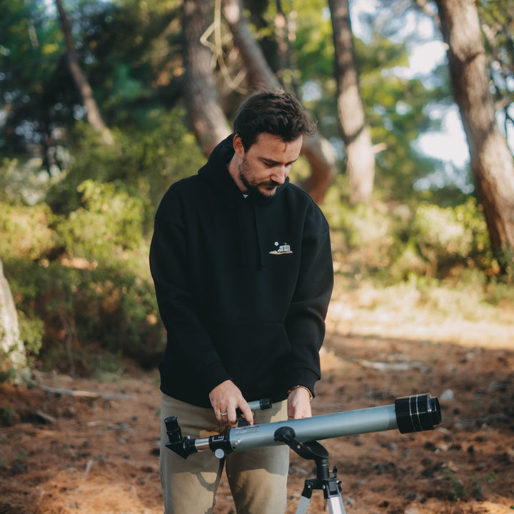 Moon Gazing Hoodie - Siyah