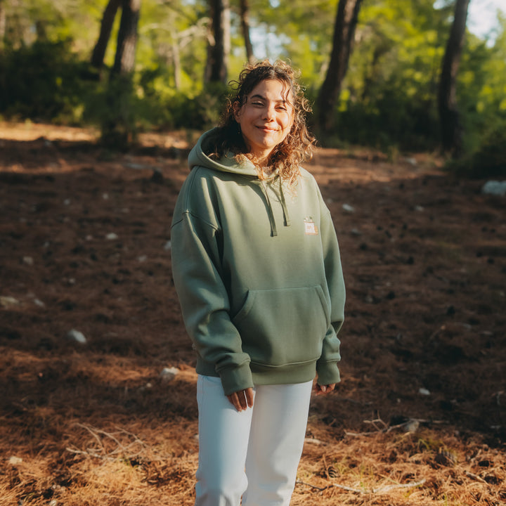 Fireplace Hoodie - Zeytin Yeşili