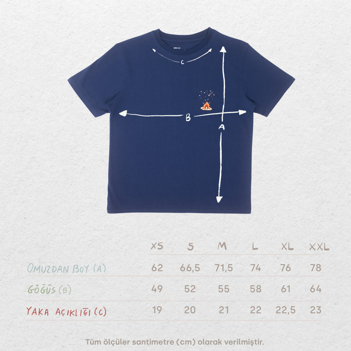 Shooting Stars Tshirt - Alacakaranlık Mavisi