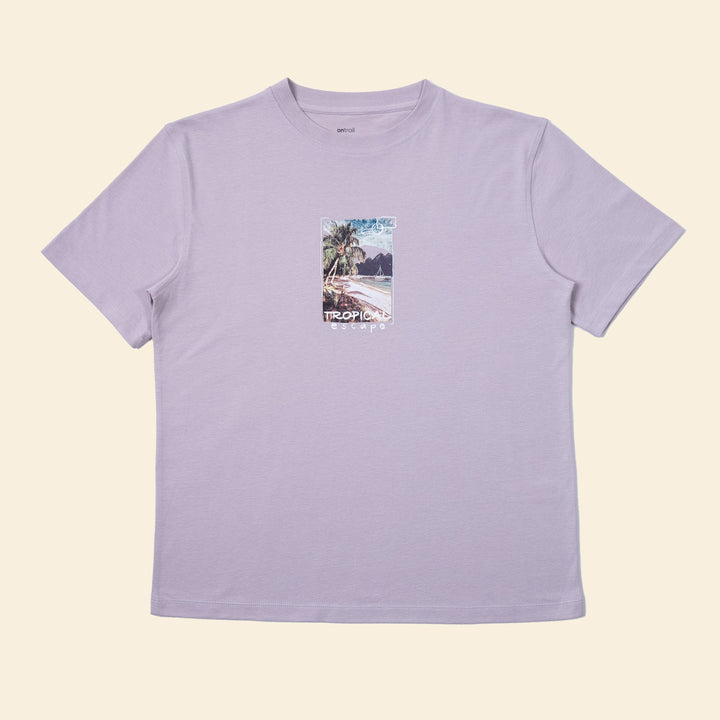 Tropical Escape Tshirt - Puslu Lila