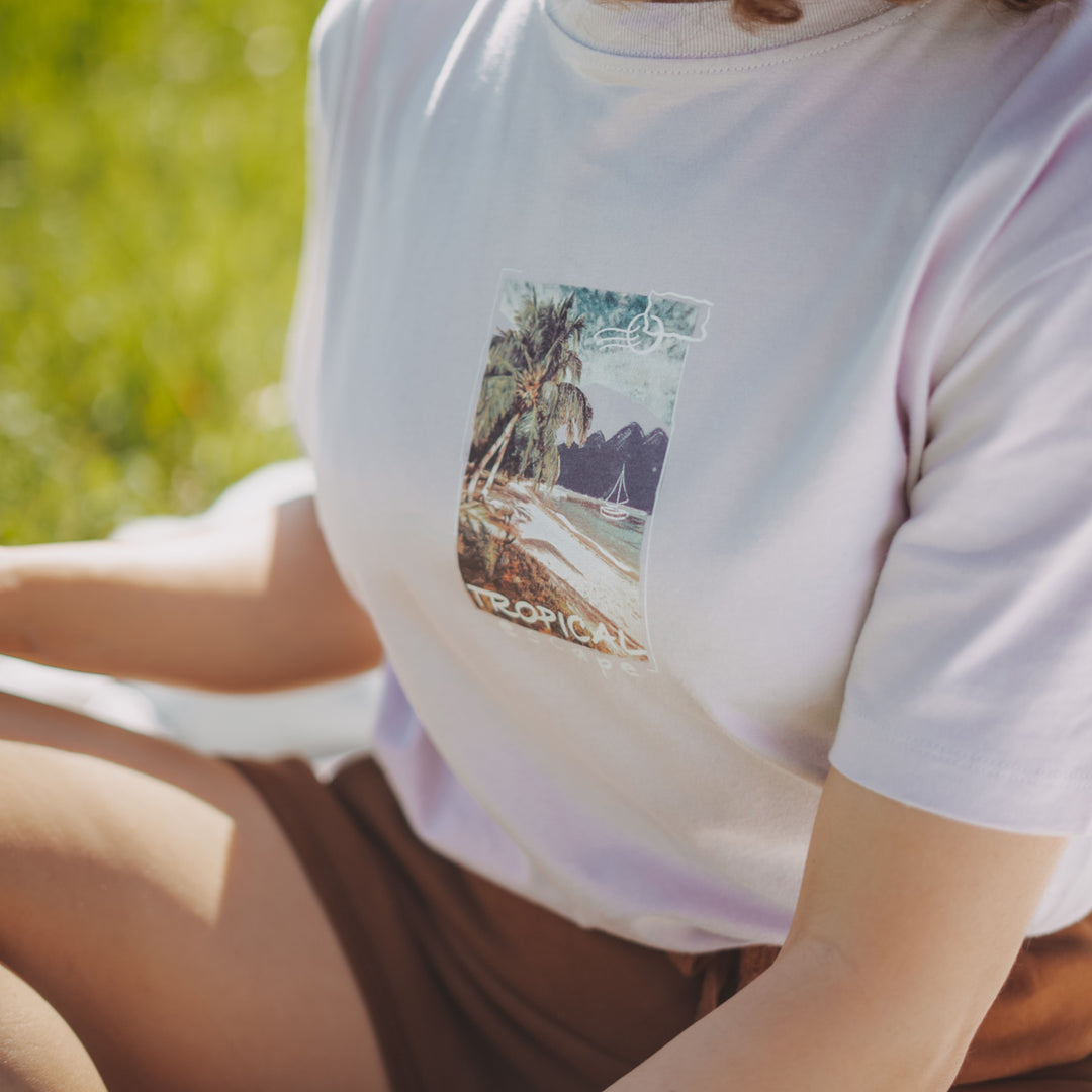 Tropical Escape Tshirt - Puslu Lila