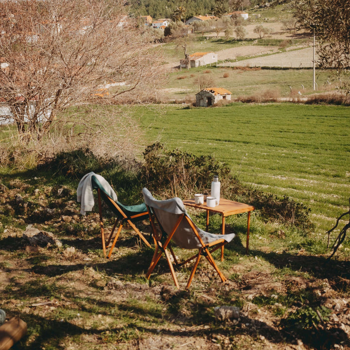 Ahşap Katlanır Sandalye - Kül Grisi