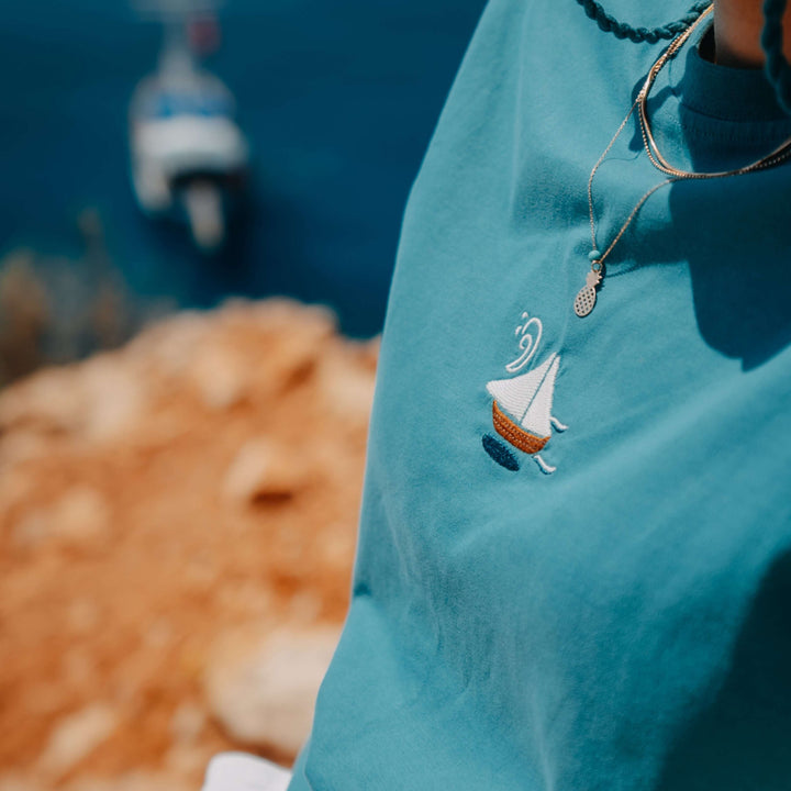 Kaş Tshirt - Akdeniz Mavisi