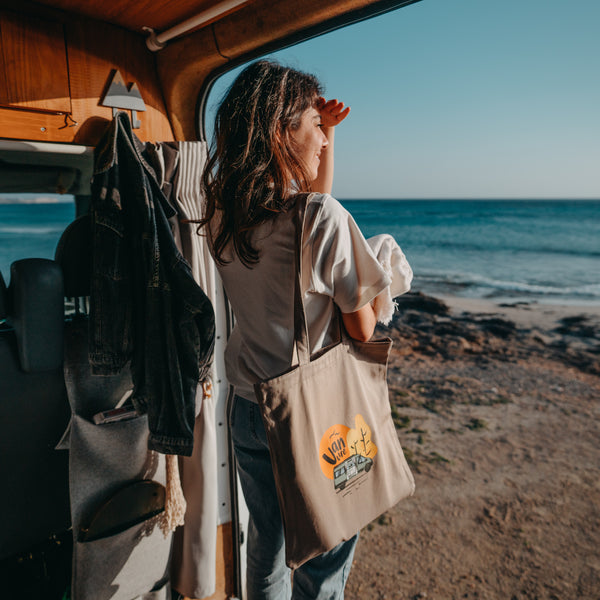 Van Life Kanvas Çanta - Bej
